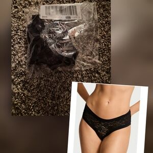 Victoria's Secret Elegant Black Lace Panties